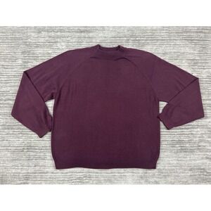 George Sweater Mens Large 42/44 Red Longsleeve Cotton Acrylic 90s